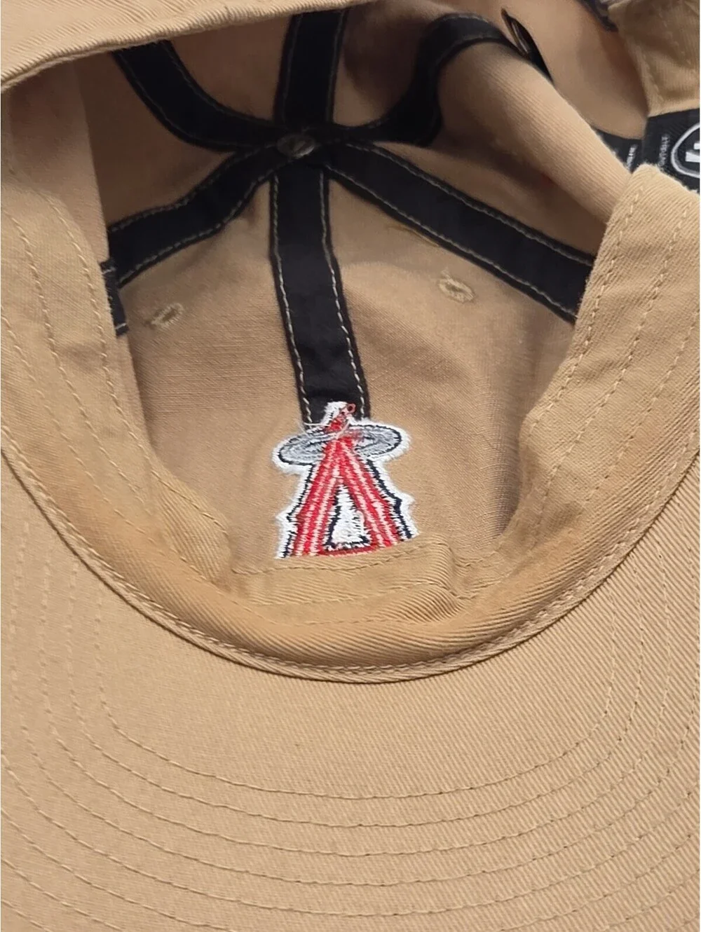 Los Angeles Angels '47 Brand Khaki Tan Adjustable Strapback Baseball Cap MLB